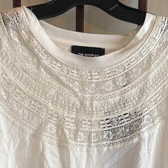 The Kooples Crochet Bib Neckline T-shirt - Picture 8 of 8